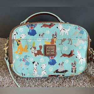 Authentic Dooney and Burke Disney Dogs Canvas and Leather Crossbody.